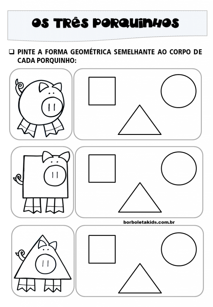 Atividades com formas geométricas para educação infantil 1