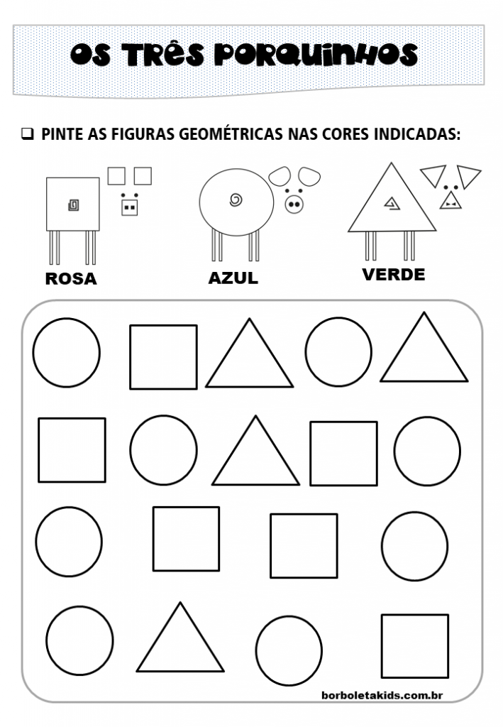 Atividades com formas geométricas para educação infantil 4