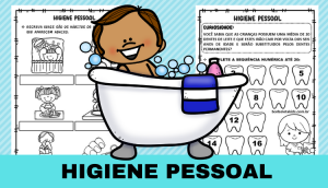 Atividades sobre higiene pessoal capa