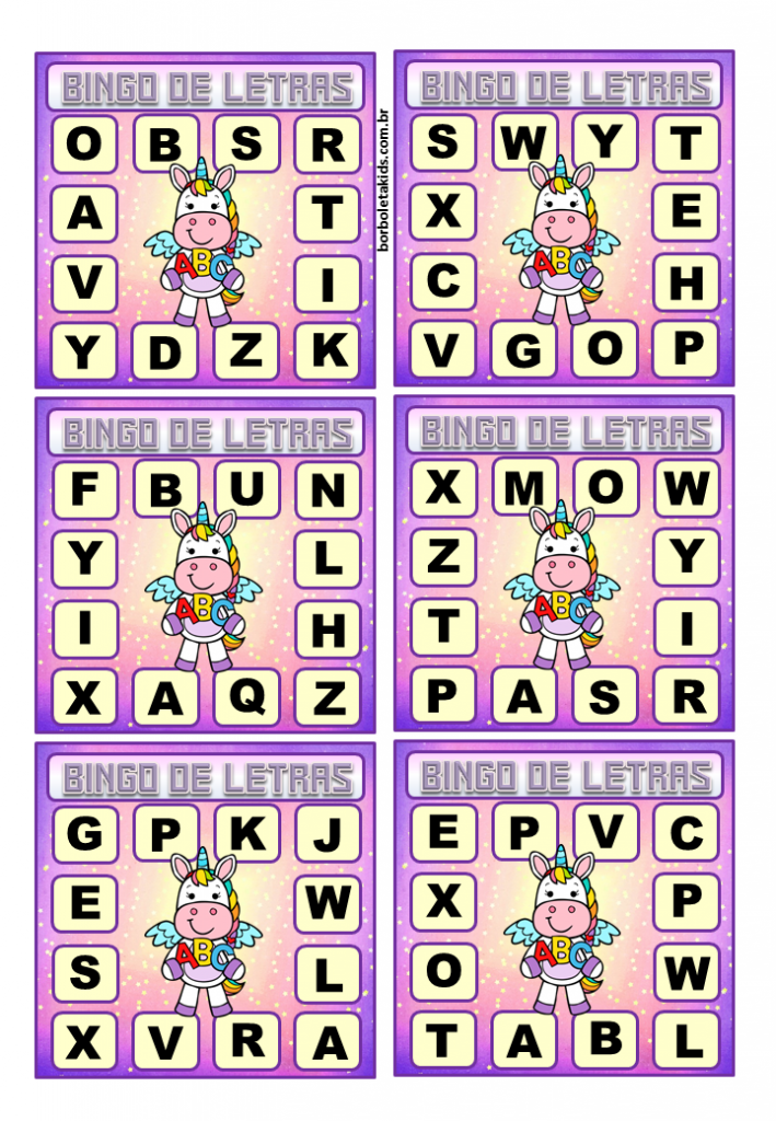 Bingo de letras 2